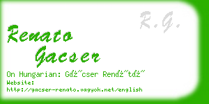 renato gacser business card